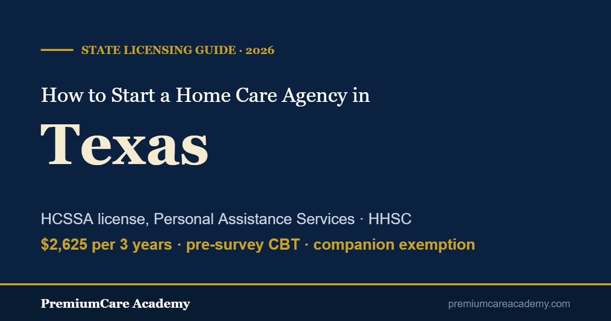 How to start a home care agency in Texas - 2026 licensing guide